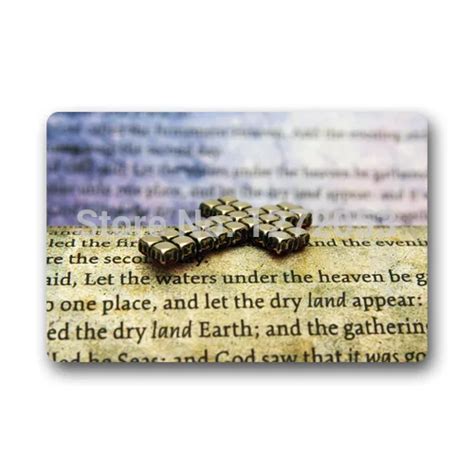 The Golden Cross And Holy Bible Custom Doormat Carpet Door Mat U4225407