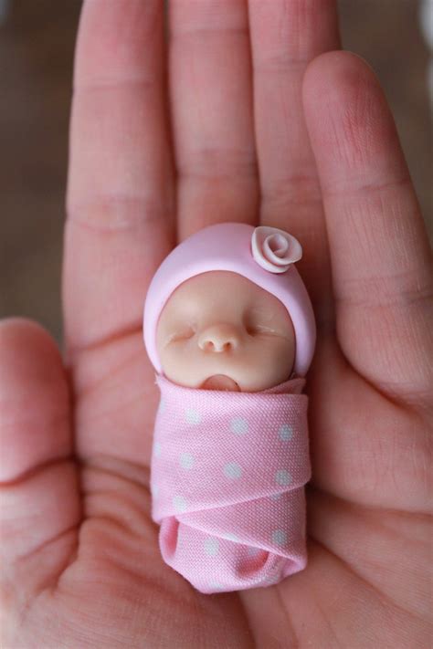 Polymer Clay Baby Miniature Baby Mini Clay Baby Fairy Garden