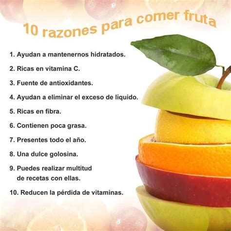 razones para comer fruta Nutrición Beneficios de la fruta Salud y nutricion