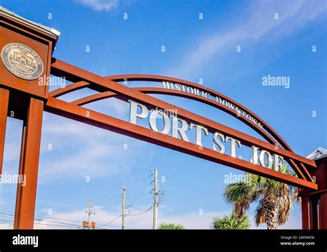 A Metal Archway Welcomes Tourists To Downtown Port St Joe Sept 18
