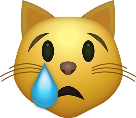 Download Crying Cat Iphone Emoji Icon In  And Ai Emoji Island
