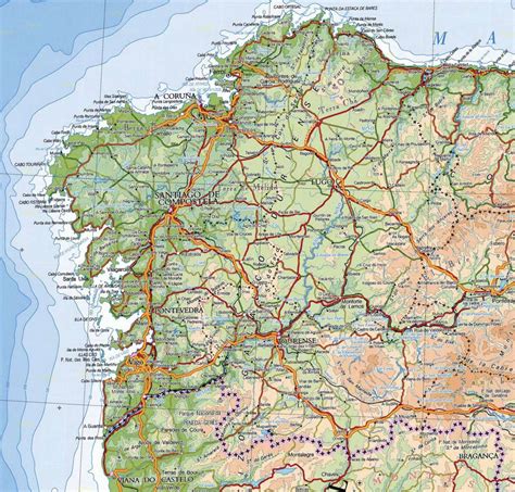 Juegos de Geografía Juego de MApa físico de Galicia Cerebriti