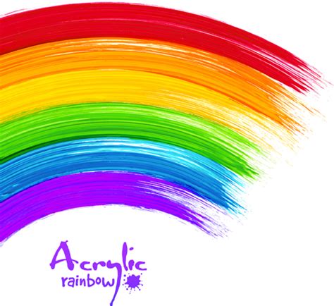 Beautiful Rainbow Paint Design Vector 01 Welovesolo