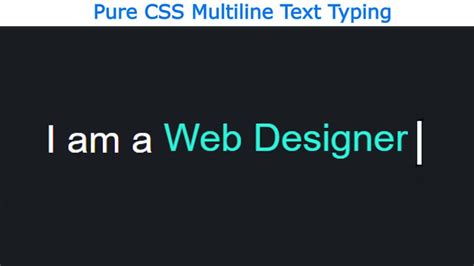 How To Create Text Typing Animation Using Html And Css