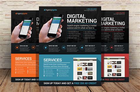 Digital Marketing Flyer Template Free Printable Templates