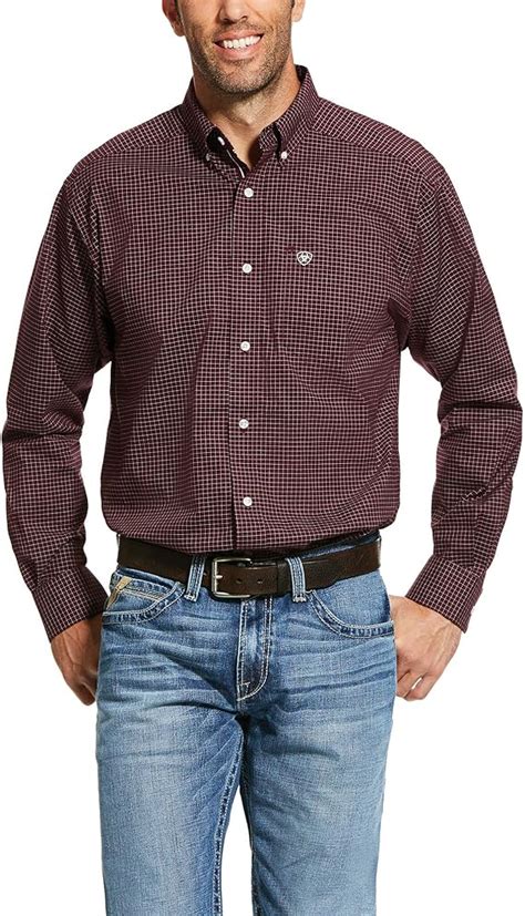 ariat men s pro series fullerton stretch classic fit shirt purple size 2xl