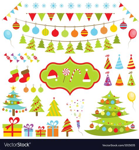 Set Of Christmas Elements Royalty Free Vector Image