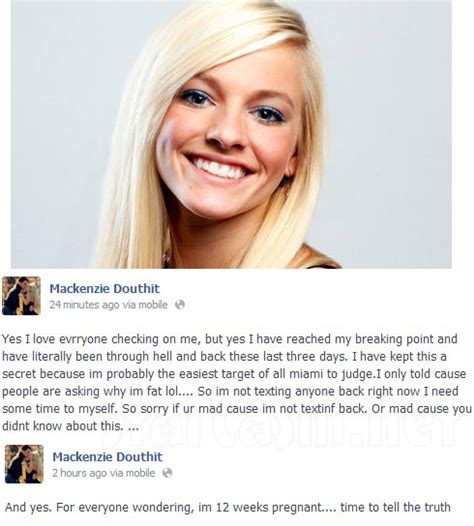 Teen Mom 3 S Mackenzie Douthit Announces She Is Pregnant Again And Married On Facebook