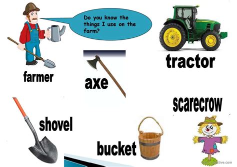 Farm Vocabulary Flashcards An English Esl Powerpoints