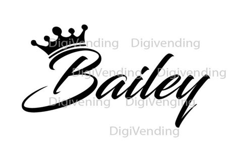 Bailey Name Logo Custom Bailey Svg Bailey Name Design Custom Etsy