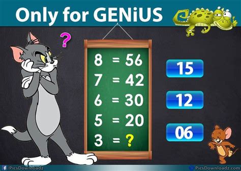 In these puzzles, there are two challenges. If 8=56, Then 3=?? Maths Puzzles Pics with Answer - For ...