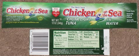 Learn all about canned tuna. Chicken Of The Sea Tuna Nutrition Label | Nutrition labels ...