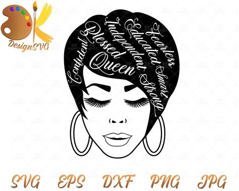 Afro Woman With Words Svg Black Woman Svg Black Diva Svg Etsy Afro
