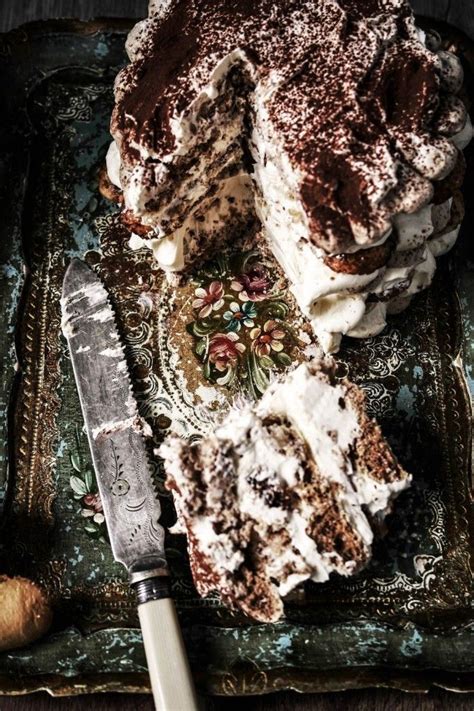 Authentic tiramisu with homemade mascarpone cheese and lady fingers! Tiramisu cake with hazelnut dacquoise and homemade lady ...