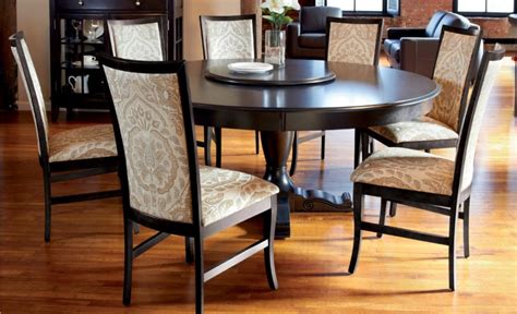 ??stable structure?our dining table legs are connected by metal connectors, and the horizontal post in the middle of the chair feet enhances stability. Round Dining Table Set with Leaf - HomesFeed