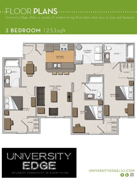 College Apartment 3 Bedroom University Edge Lsu Lsu College