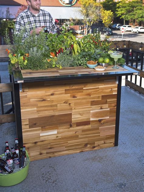 Plant A Bar Wooden Outdoor Bar And Planter The Green Head