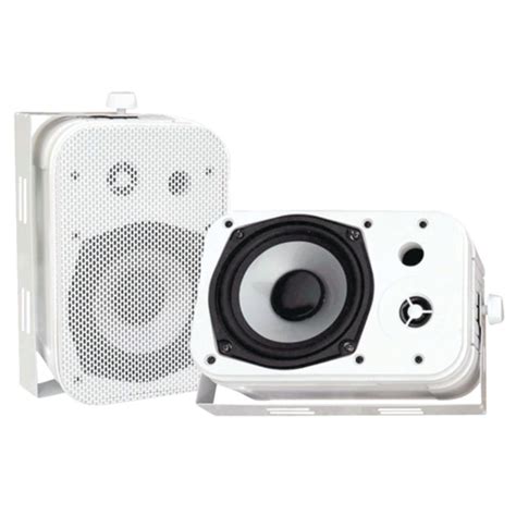 Pyle Pdwr40w White 525 400w Waterproof Indooroutdoor Speakers Wmesh