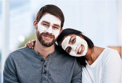 Two Things That Make You Glow Love And Flawless Skin A Young Couple Getting Homemade Facials