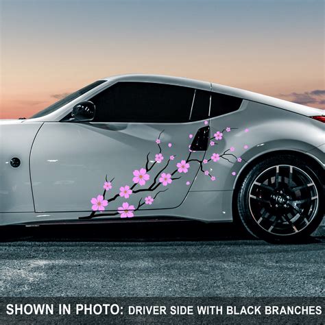 cherry blossom car decal side graphics flower decals vinyl etsy