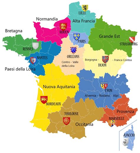 Francia Regioni Cartina