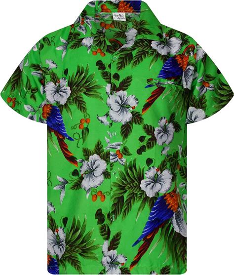 King Kameha Funky Camisa Hawaiana Informal Para Ni Os Y Ni As Bolsillo Frontal Manga Corta