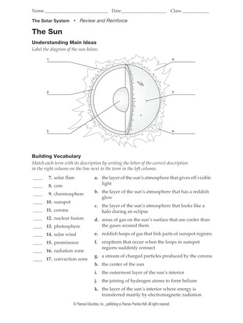 The Solar System The Sun Worksheet Fill Out Sign Online Dochub