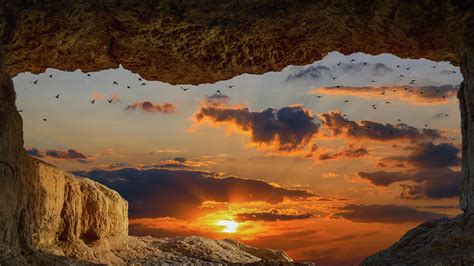 2560x1440 Cave Rock Sunset 8k 1440p Resolution Hd 4k Wallpapers Images
