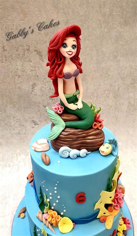 Ariel The Little Mermaid Cake Cake By Gabbys Cakes Cakesdecor