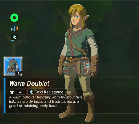 Legend Of Zelda Breath Of The Wild Warm Doublet Quest