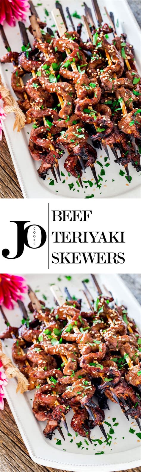 Beef Teriyaki Skewers Jo Cooks