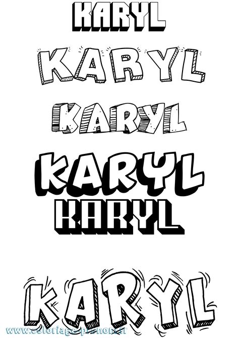 Coloriage Du Prénom Karyl à Imprimer Ou Télécharger Facilement