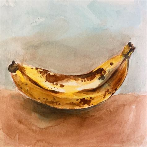 How To Paint A Simple Watercolor Banana Still Life The Last Pigment