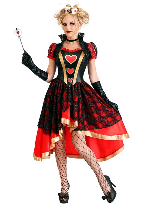 Womens Dark Queen Of Hearts Costume