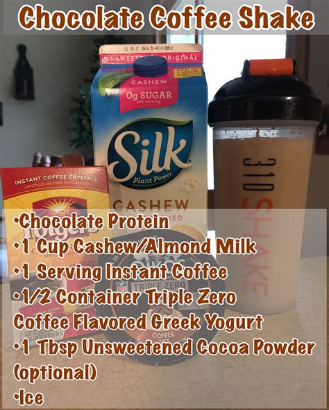 Fill your breakfast shake with protein and a little caffeine. Pin by Angie W on 310 Nutrition Protein Shake Recipes ...