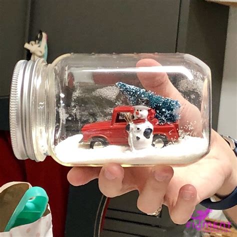 I Have The Simplest Holiday Craft Snow Globe You Will Ever Make And