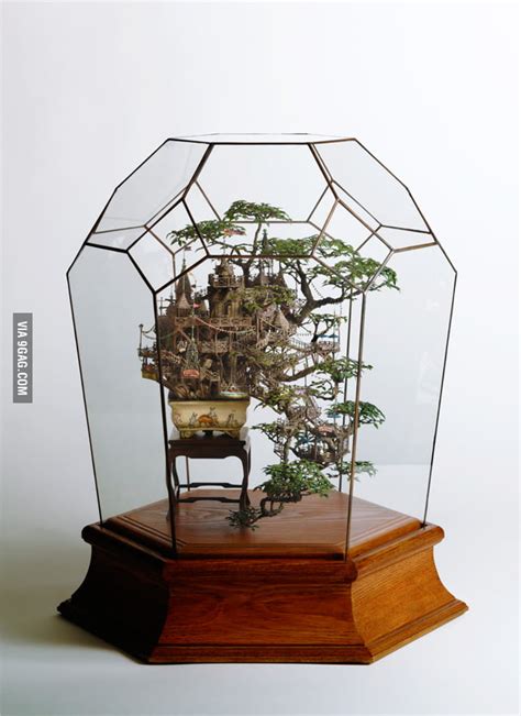 It was pure bliss for me to spend hours watching trains running on the railway tracks in my room. Bonsai Tree House - 9GAG