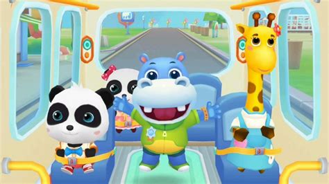 Baby panda's school Bus | baby bus | panda cartoon video | kids video