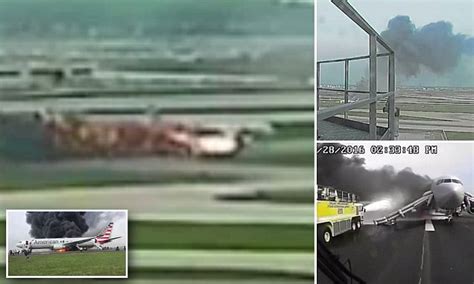 American Airlines Plane Bursting Into Flames On Video