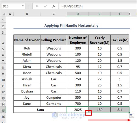 How To Use Fill Handle To Copy Formula In Excel 2 Examples