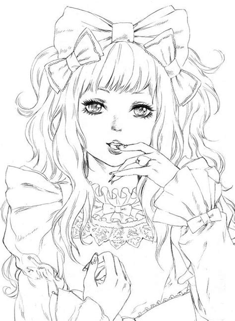 Manga Coloring Pages For Adults At Free