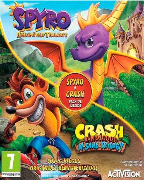 Spyro And Crash Trilogy Bundle Secundario Ps4 Juego Digital Plusgami