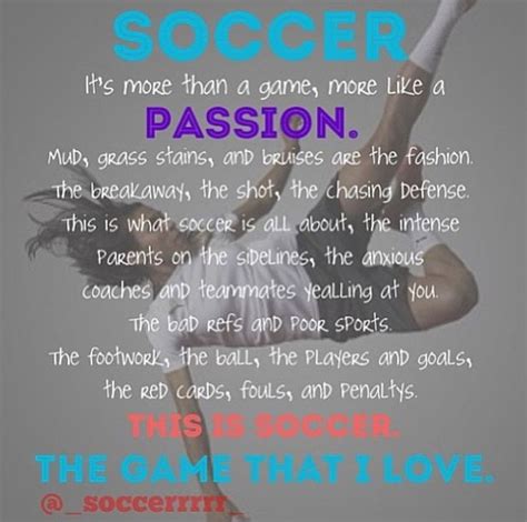 Soccer Is A Passion Soccer Quotes Soccer Quotes Girls Soccer