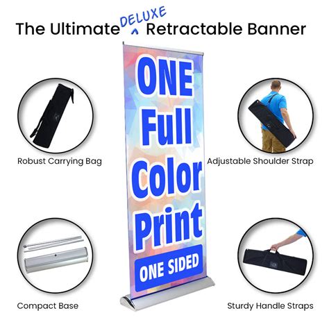 33x79 Luxury Retractable Banner Stand With Custom Graphics