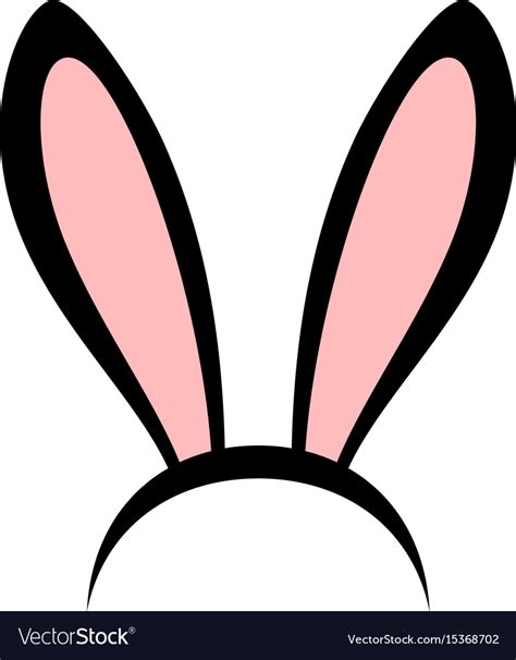 Rabbit Ears Head Accessories Royalty Free Vector Image