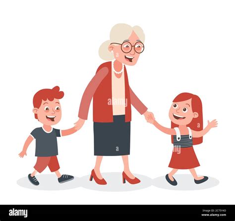 Abuela Y Nieta Cartoon Imágenes Recortadas De Stock Alamy