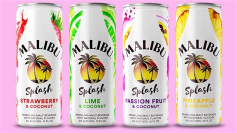 Made with rum and ice cream makes it like having a drink and dessert at the same time. New Malibu Splash Canned Cocktails Are Basically Summer In A Can