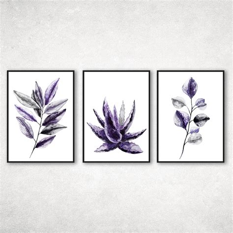 Gallery Wall Set Of 3 Piece Wall Art Botanical Printable Le Inspire