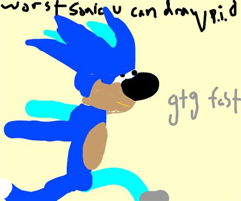 The Worst Drawn Sonic You Can Possibly Draw Drawception