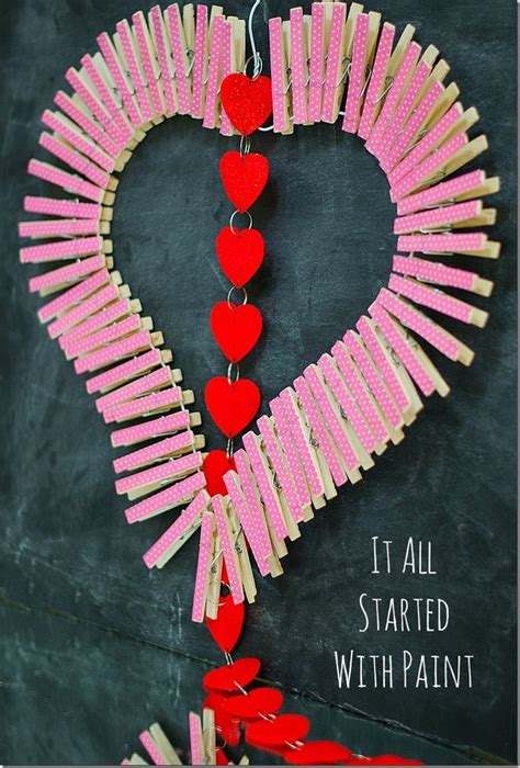 Clothespin Heart Wreath How To Make 6 2 Cute Valentine Ideas Valentine